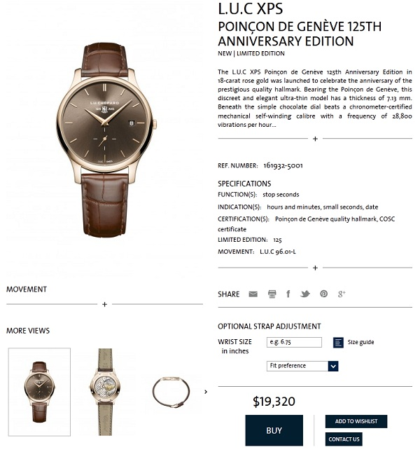 萧邦现在在美国在线销售手表和珠宝