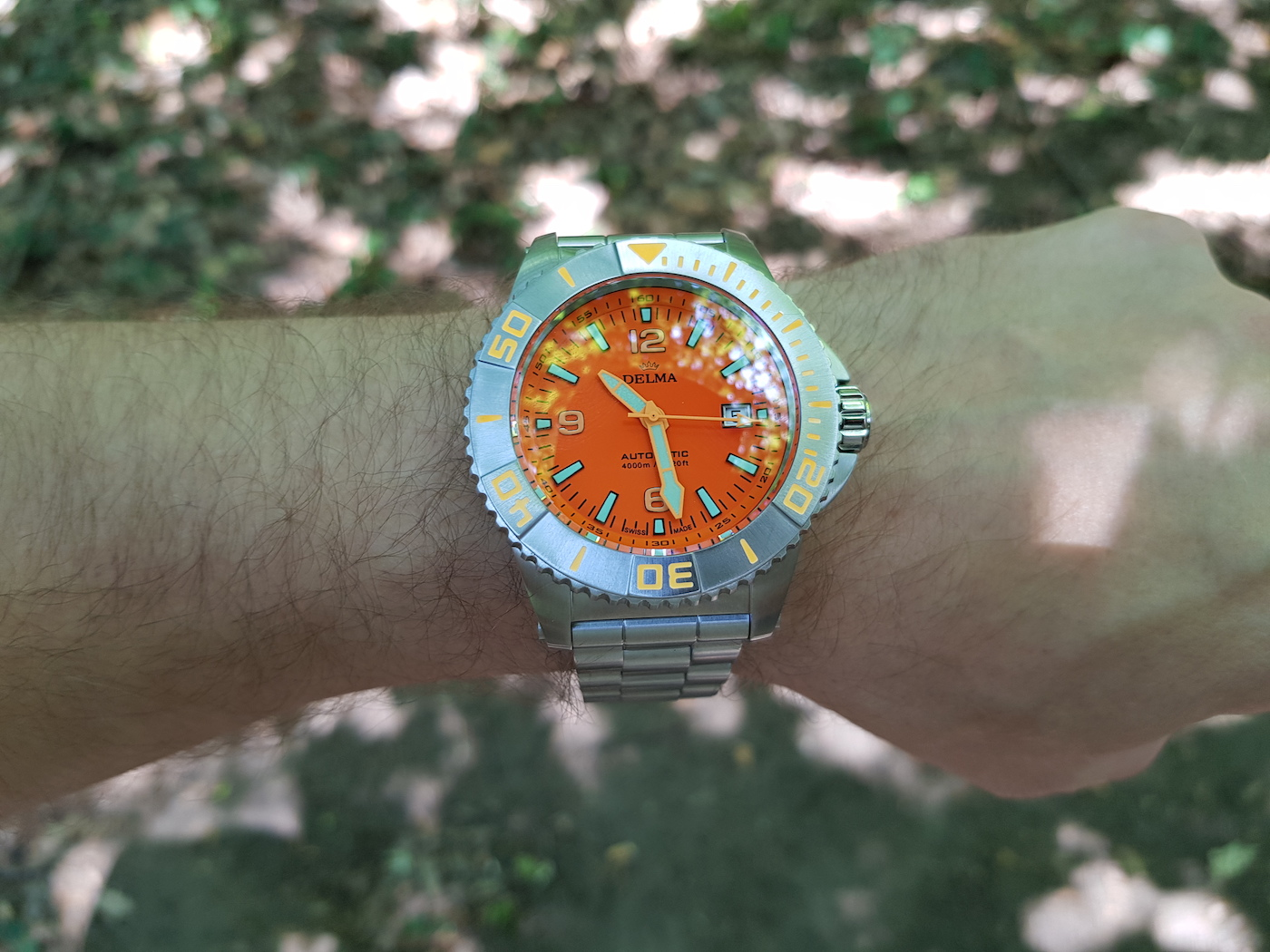德尔玛蓝鲨III手表怎么样-极具视觉冲击的橙色表盘潜水表